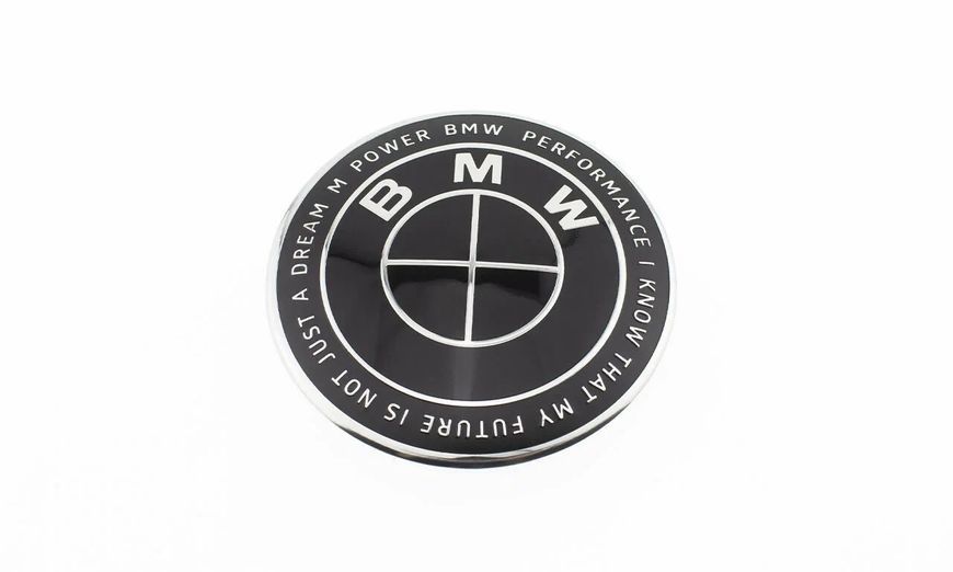 Значок на капот, емблема BMW 82 мм &laquo;50th Anniversary&raquo; Motorsport (Black) 1960 фото