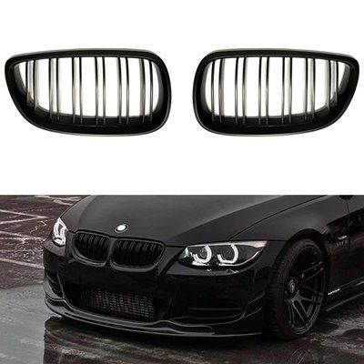 Решітки радіатора ніздрі BMW E92 E93 2006-2010 M3 Подвійні ребра чорні матові 1200 фото