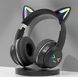 Безпроводные игровые наушники с ушками с подсветкой RGB CATEAR JST-BT035C Bluetooth Черные 1705 фото 5