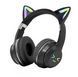 Безпроводные игровые наушники с ушками с подсветкой RGB CATEAR JST-BT035C Bluetooth Черные 1705 фото 1