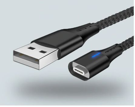 Магнітний кабель - Micro USB для заряджання і передачі даних 1 Метр чорний black 1704914923 фото