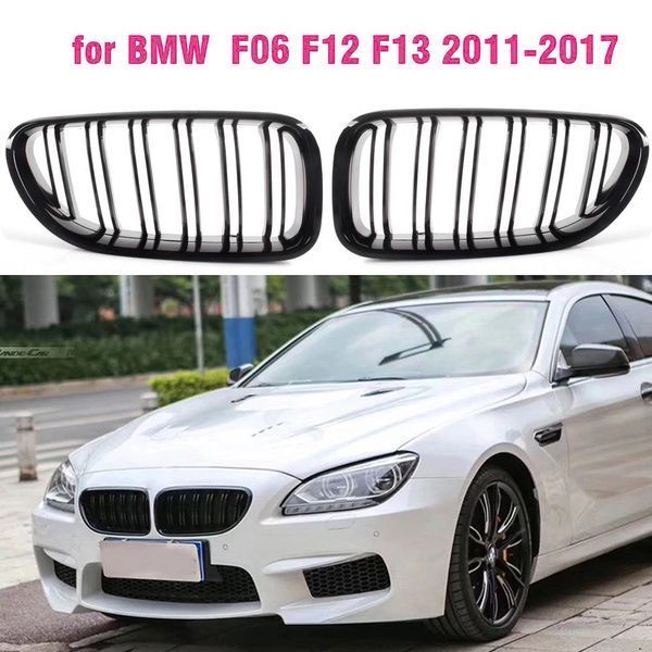 Решітки радіатора ніздрі на BMW F06 F12 F13 М6 Ф06 Ф12 Ф13 М6 чорні глянець БМВ 6 Серії 1324 фото