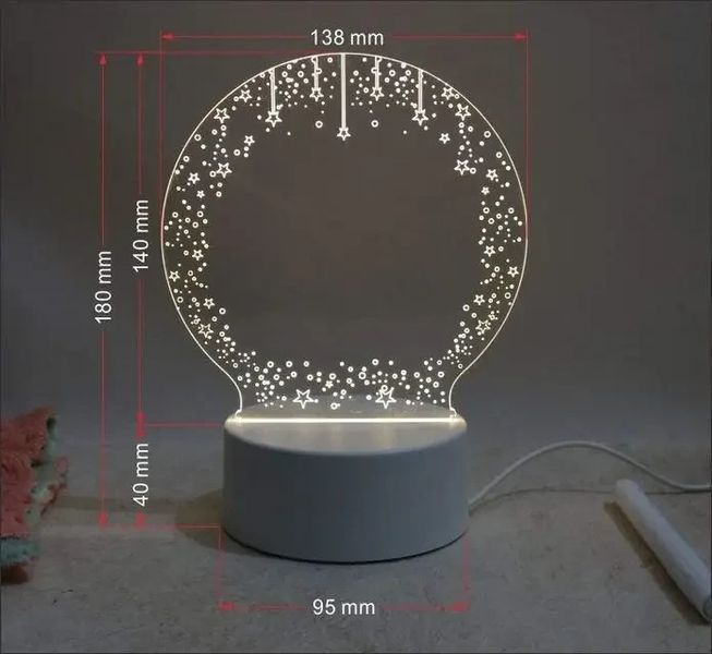 Нічник планер Led з Usb для побажань з ручкою 2в1 18х13.8 см Білий 1490 фото