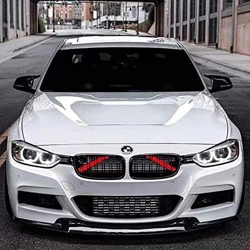 Декоративні вставки в решітку радіатора BMW F30 F32 3 4 Серії БМВ Червона 1531 фото