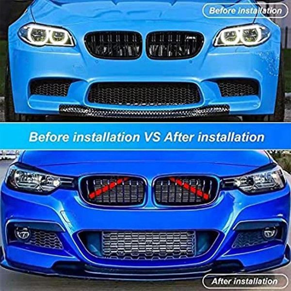 Декоративні вставки в решітку радіатора BMW F30 F32 3 4 Серії БМВ Червона 1531 фото