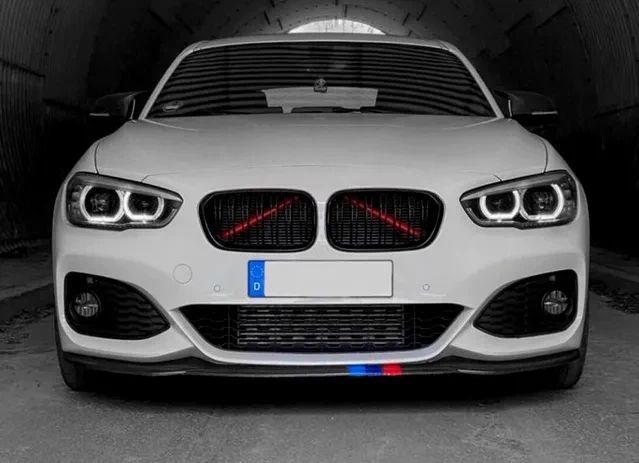 Декоративні вставки в решітку радіатора BMW F30 F32 3 4 Серії БМВ Червона 1531 фото
