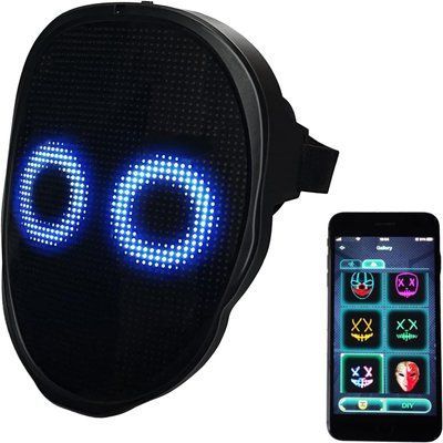 Маска інтерактивна LCD Bluetooth з проекцією статичних і динамічних зображень OCDAY MA1 Фотосенсор 1574 фото