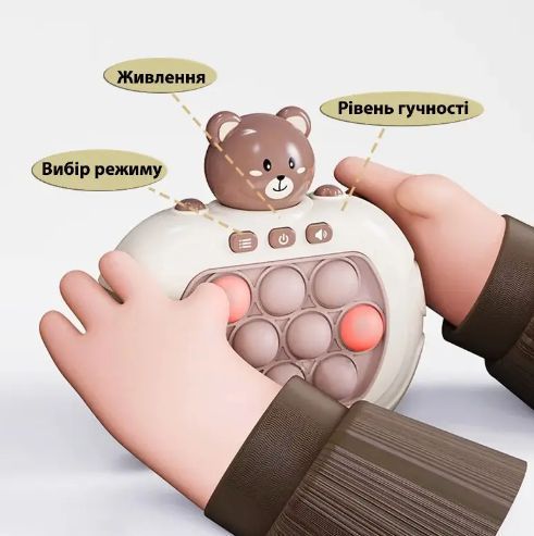 Електронна приставка Ігрова консоль Quick Push Game Pop It антистрес інтарактивна іграшка Поп Іт 1710 фото