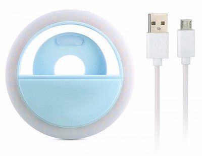 Селфі кільце універсальне Selfie Ring Light USB Голубой RK-12 (RK12) кільце для селфі спалах підсвічування usb 847918497 фото