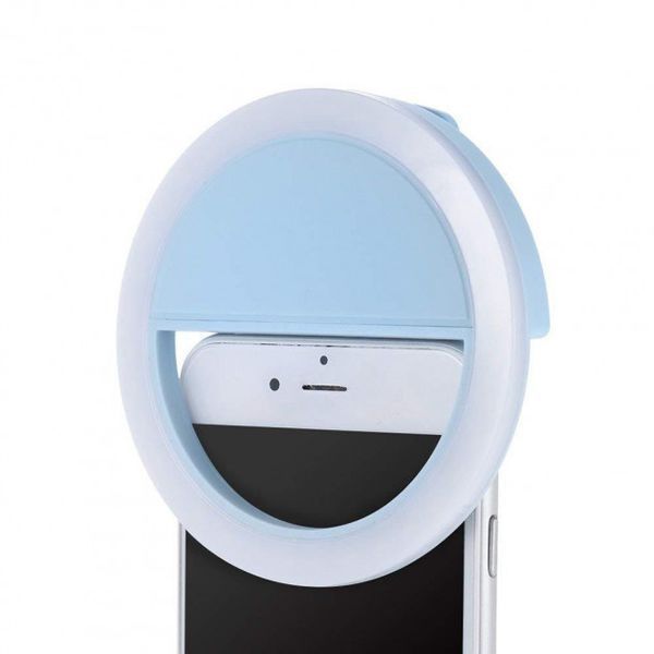 Селфи кольцо универсальное Selfie Ring Light USB Голубой RK-12 (RK12) кольцо для селфи вспышка подсветка usb 847918497 фото