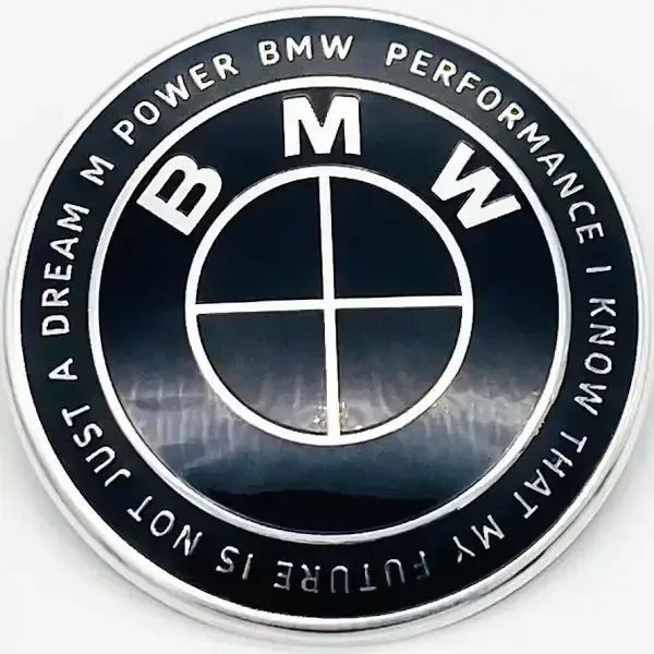 Комплект емблем на капот і багажник BMW M Performance 82 мм / 74 мм, &laquo;50th Anniversary&raquo; Motorsport (Black) 1966 фото