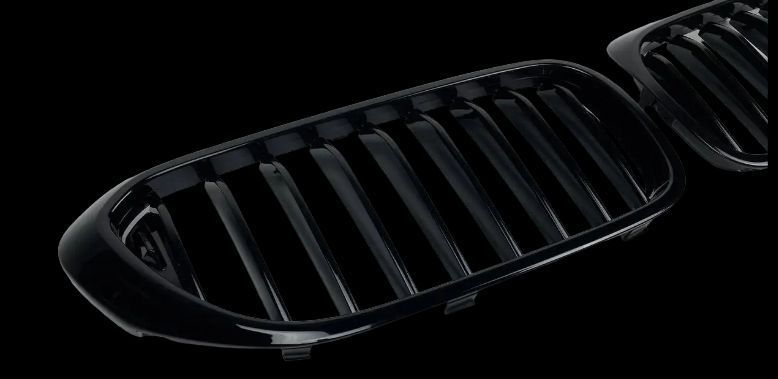Решітки радіатора BMW 5 Series G30 / G31 G38 дорест | Однореберні ніздрі | Чорний глянець | M-Style дизайн 1618 фото