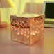 Декоративный светодиодный ночник DIY в виде куба с 3D-эффектом цветущих лилий и прозрачным корпусом, Pink 2076 фото 2