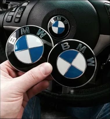 Значок на капот для BMW 3 4 5 6 X5 серії 82 мм значок бмв E39 E53 E60 E46 E36 E34 E90 E65 E66 E70 51148132375 306 фото