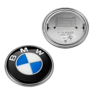 Значок на капот для BMW 3 4 5 6 X5 серії 82 мм значок бмв E39 E53 E60 E46 E36 E34 E90 E65 E66 E70 51148132375 306 фото
