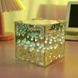 Декоративний світлодіодний нічник DIY у вигляді куба з 3D-ефектом квітучих лілій і прозорим корпусом, Blue 2077 фото 5