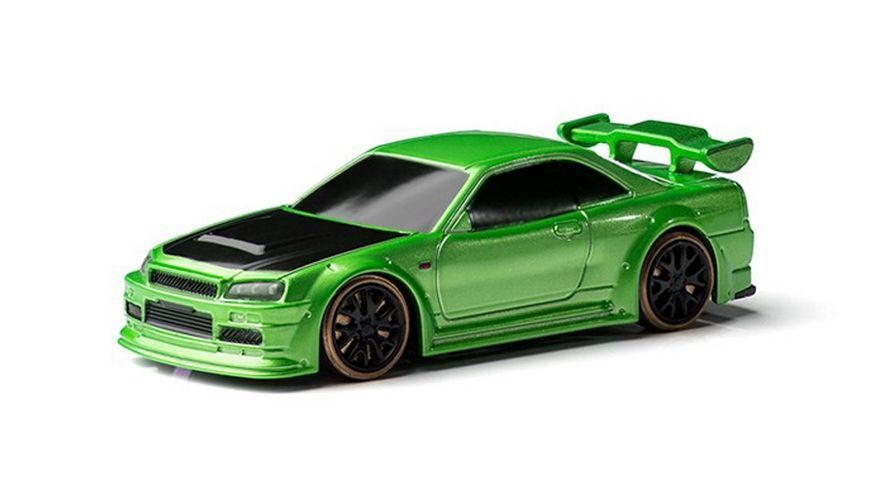 Мини дрифт машинка на радиоуправлении Turbo Racing 1/76 drift car + 2 корпуса и подсветка 1719 фото