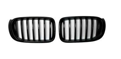 Решітки Радіатора Ніздрі однореберні BMW X3 F25 / X4 F26 (2014-2017) Рестайлінг Чорний глянець 1622 фото