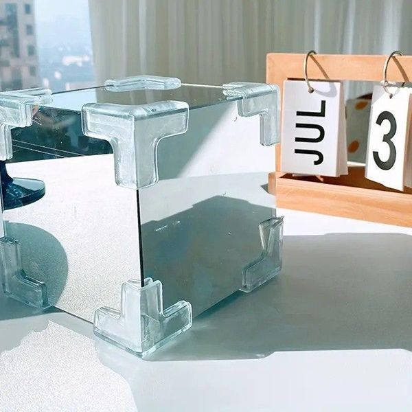 Декоративный светодиодный ночник DIY в виде куба с 3D-эффектом цветущих лилий и прозрачным корпусом, Yellow 2078 фото