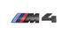 Шильдик логотип эмблема BMW M4, эксклюзивный аксессуар для тюнинга багажника БМВ, чёрного цвета. 1981 фото 1