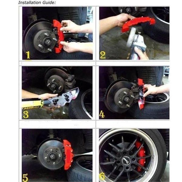 Декоративные накладки на тормозные суппорта Brembo Черные ABS 4 шт. М Брембо ABS пластик 2196 фото
