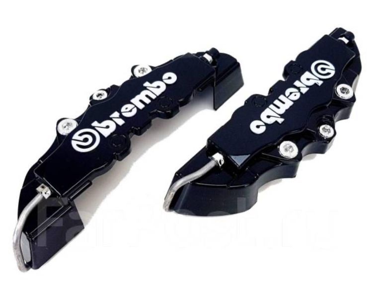 Декоративные накладки на тормозные суппорта Brembo Черные ABS 4 шт. М Брембо ABS пластик 2196 фото