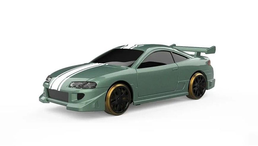 Мини дрифт машинка на радиоуправлении Turbo Racing C62 RC 1/76 drift car + 2 корпуса и подсветка (Зелёная) 2087 фото
