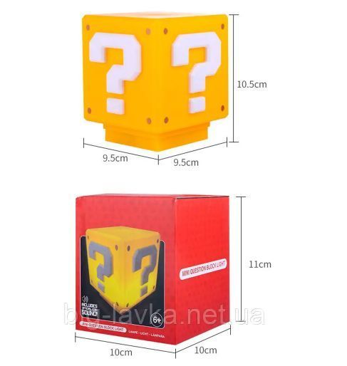 Нічник інтарактивний Paladone Super Mario: Mini Question Block Light Іграшка со звуком 1589 фото