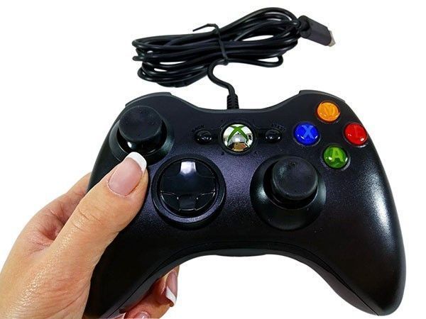 Игровой проводной контроллер для консоли Xbox 360 джойстик для икс бокс геймпад черный USB controller 316 фото