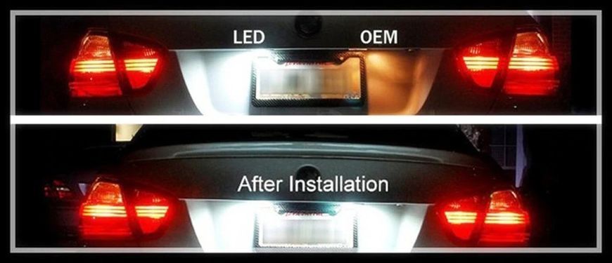 Лед підсвітка номеру для BMW E39 E60 E70 E71 E82 E88 E90 E92 F10 32 фото