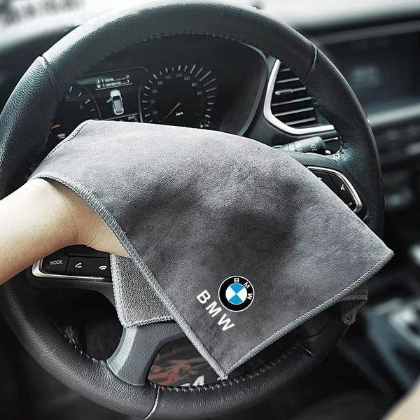 Премиальная тряпка из микрофибры для салона авто, Микрофибровая салфетка BMW для чистки и ухода машини 2012 фото