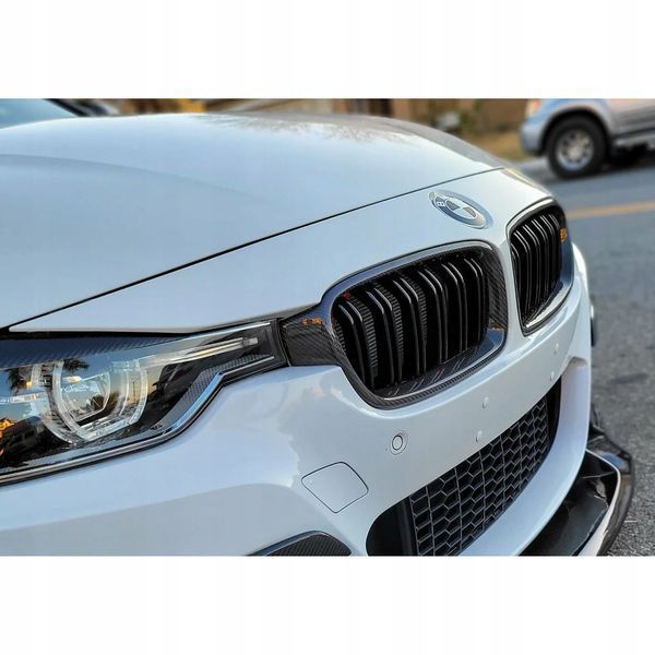 Подвійні карбонові решітки радіатора F30 F31 BMW 3 Серії Ніздрі 2210 фото