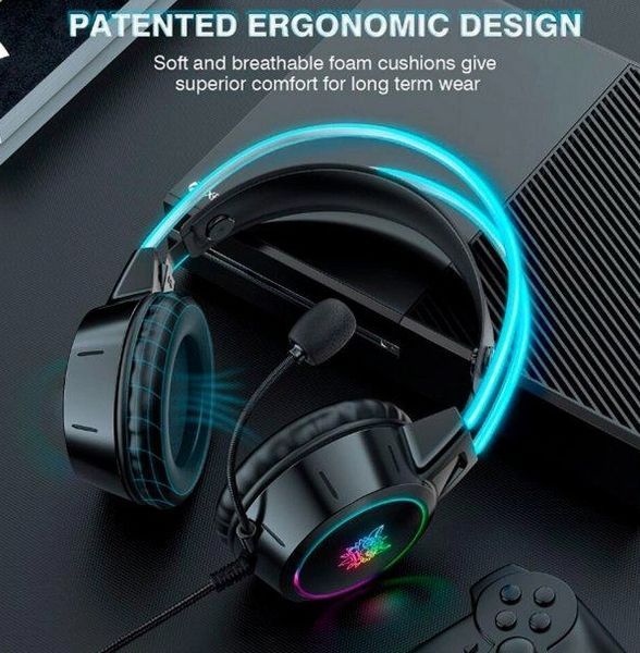 Ігрові навушники ONIKUMA X15 Pro з RGB підсвіткою з гарнітурою Мікрофон для спілкування 1640 фото