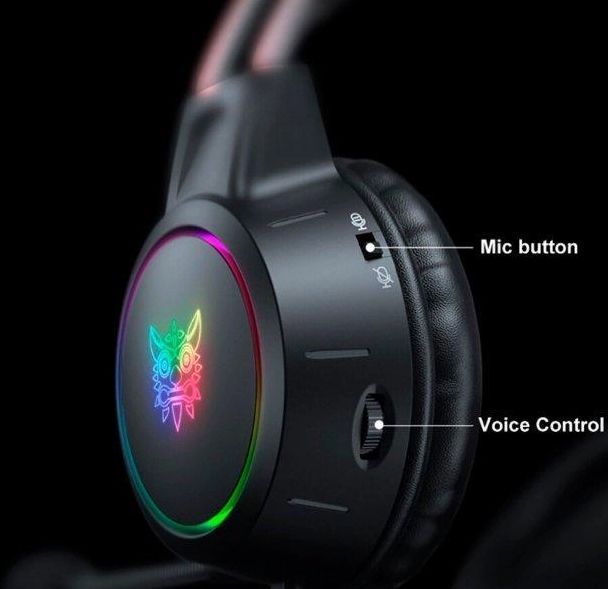 Ігрові навушники ONIKUMA X15 Pro з RGB підсвіткою з гарнітурою Мікрофон для спілкування 1640 фото