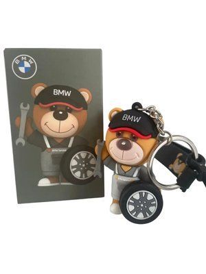 Брелок для BMW в стилі Motorsport Ведмедик Аксесуари БМВ Брелоки bmw Чорний з ключем і колесом 1394-nash фото