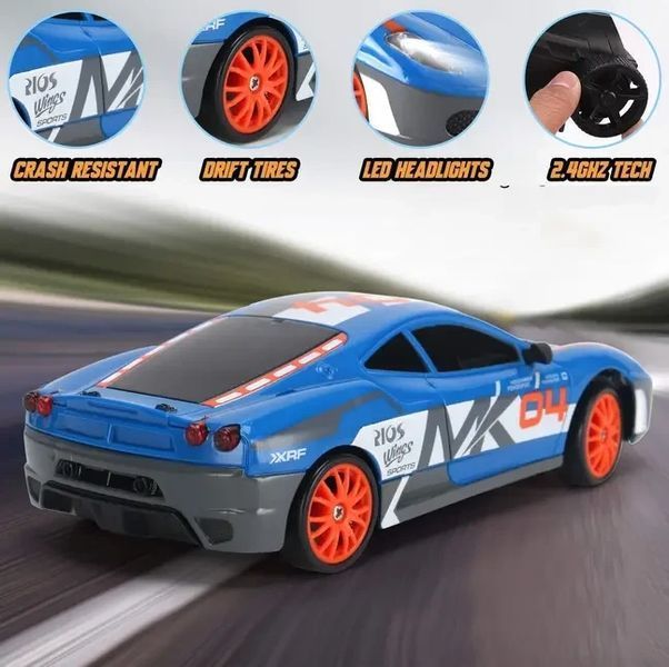 Радиоуправляемая Дрифт-машинка Ferrari F430, Гоночный спорткар с Пультом Управления и LED Подсветкой 1:24 "RC" 2105 фото