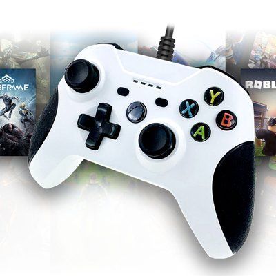 Джойстик Xbox One дротовий для консолі та ПК Білий кабель 2,2 м 1195 фото