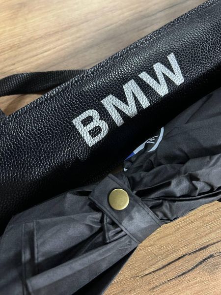 Зонт БМВ цвет черний с золотом BMW зонт трость 1562 фото