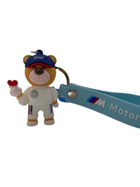 Брелок BMW Motorsport Мишка с ремешком и сердцем Брелоки БМВ 2136 фото