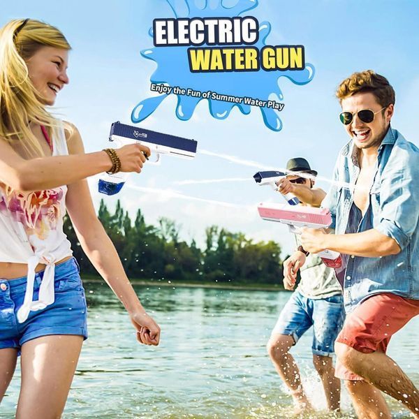 Водный Пистолет электрический с аккумулятором Shark Electric Water Gun CY003 Розовый 1482 фото