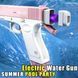 Водный Пистолет электрический с аккумулятором Shark Electric Water Gun CY003 Розовый 1482 фото 2