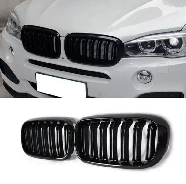 Решітки радіатора глянцеві двухреберні / ніздрі BMW X5 F15 &bull; X6 F16 &bull; X5M F85 &bull; X6M F86 544 фото
