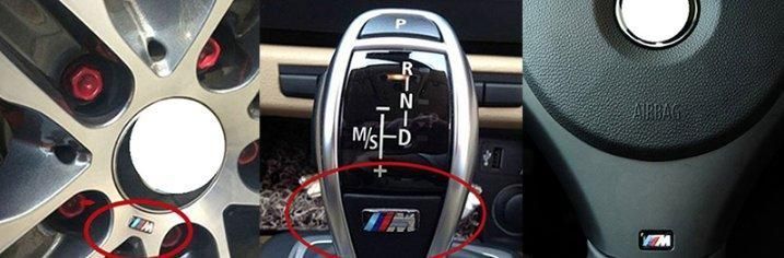 Декоративні наклейки на диски або кермо для BMW в стилі "M" 9 х 17 мм 216 фото